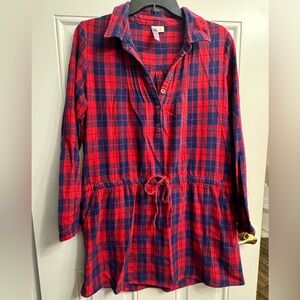 Perfect flannel fall mini dress